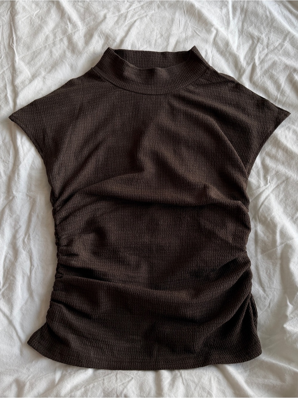 Princess Polly High Neck Top Brown